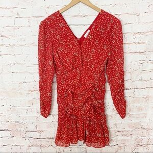 ACOA Red Floral Dress Size Small